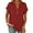 #1 Burgundy, variant on Womens Tops Fashion Short Sleeve Summer Button V Neck Shirts Loose Cute Coral Tunic Blouses for Ladies Size XL