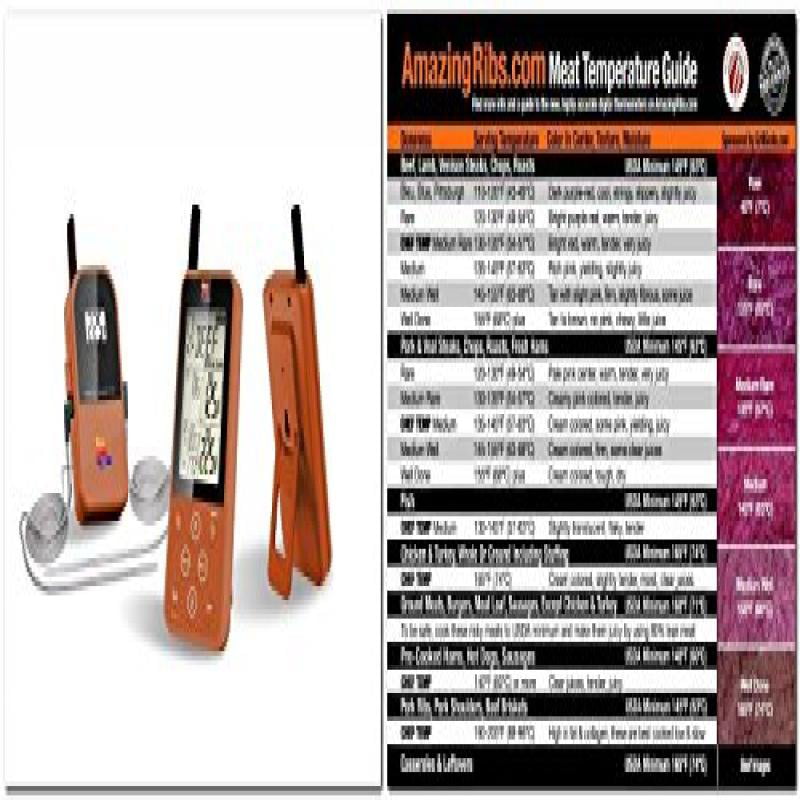 ET733 Gray Maverick Wireless Meat/BBQ/Smoker Thermometer with Meathead Magnet 