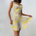 thumbnail image 4 of Mujeres Casual Verano Cuello Redondo Sin Mangas Tops Y Falda Conjunto De Dos Piezas Traje Wmkox8yi  bvn3522, 4 of 9