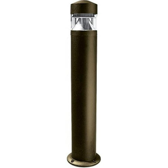 Dabmar Lighting D850-L20-50K-BZ 120V-277V G24 LED 20W 50K Powder Coated Cast Aluminium Clear Bollard Light, Bronze