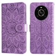 thumbnail image 5 of Funda tipo cartera GANGXUN para Honor X9 4G/5G , diseño girasol, cuero PU, soporte, cierre magnético, tarjetero, 5 of 5