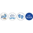 thumbnail image 2 of Darling Souvenir It's A Boy Stickers Candy Chocolate Labels 190 Pcs Party Fabor-White & Blue, 2 of 2