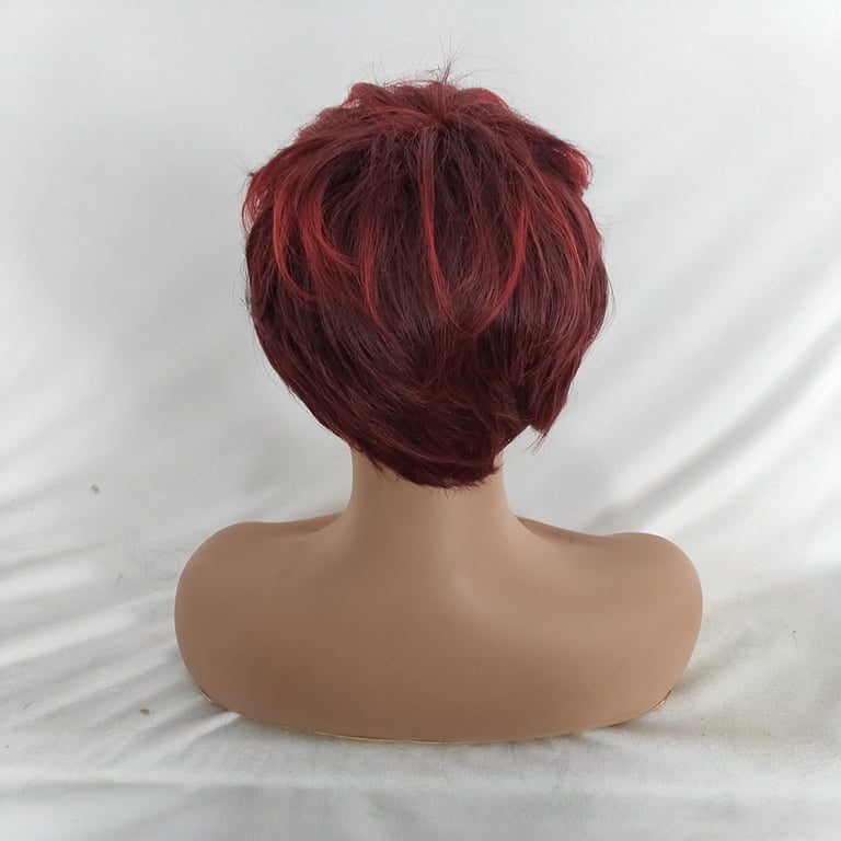 Short Pixie Cut Wig for Women Natural Looking Straight Synthetic Daily Wear Amazon.com : LUCBEI wig Pixie Cut Wig for Women Short  main image 4