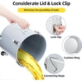 thumbnail image 4 of 8 Gallon Heavy Duty Fryer Grease Bucket with Lid/Lock Clips/Wheels,Kitchen Oil Storage ＆ Transport Container with Food Grade Anti-Rust Coating,Leak-Proof Design,for Kitchens,Food Trucks,Food Stalls, 4 of 7