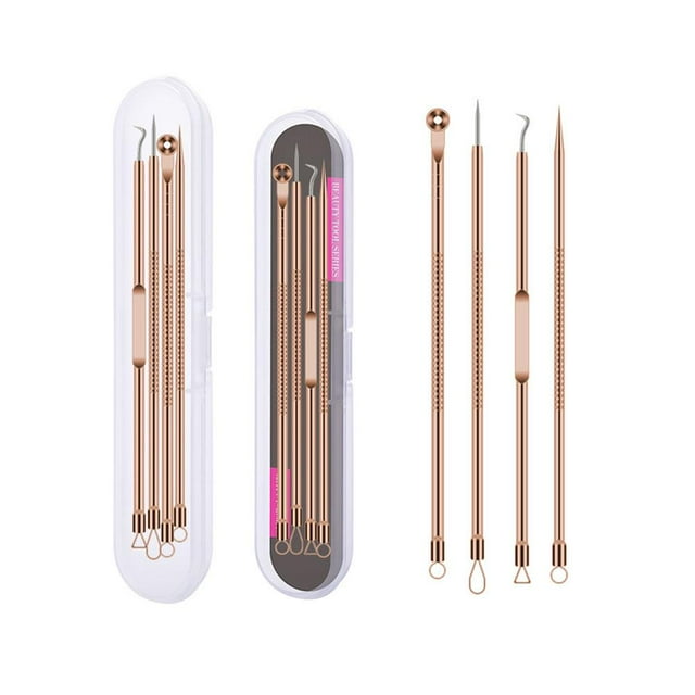 4 Types/ensemble Aiguilles en Acier Inoxydable pour Acné Points Noirs Comédons Outils de Soin de la Peau