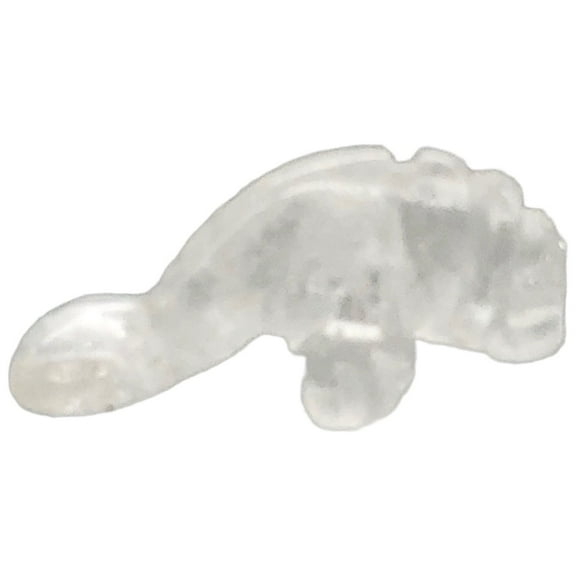 Adorable Quartz Manatee Figurine Worry-stone | 25x13x10mm | Clear | 1 Figurine