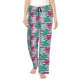 thumbnail image 2 of Picia Tropical Leaves Womens Soft Woven Cotton Elastic Waistband Sleep Pajama Pant Lounge Sleep Pant With Pockets And Drawstring-XX-Large, 2 of 9
