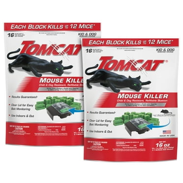 Tomcat Mouse Killer Child & Dog Resistant, Refillable Station (2-Pack)