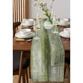 thumbnail image 2 of Sage Green Oil Painting Table Runner Modern Abstract Graffiti Street Art Tablerunners 13 x 48 Inch, Table Decorations Tabletop Scarf for Summer Gathering Holiday Farmhouse Kitchen Dining Decor, 2 of 6