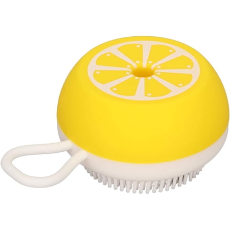 Dog Shampoo Shower Brush, Wet Dry Use Massage Pet Bath Brush Skin Friendly for Short Haired Pets (Fine Brush)