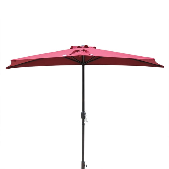 Island Umbrella Lanai 9-ft Half Umbrella in Polyester