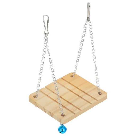 MEIBUTYUP Hamster Toys Activity Swing Pine Wood Small Pet Exercise Playground 1 Piece