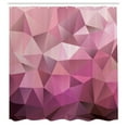 thumbnail image 3 of Ambesonne Abstract Shower Curtain, Triangle Diamond Shape, 69"Wx75"L, Rose Dried Rose Pink, 3 of 5