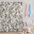 thumbnail image 2 of Shower Curtain Floral Shower Curtains for Bathroom Decor, Waterproof Polyester Shower Curtain Set with Hooks, Extra Long 72" x 84" Wildflowers Grey, 2 of 9