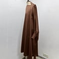 thumbnail image 5 of Kids Prayer Dress Muslim Clothes for Girls Long Sleeve Abaya with Hijab 2 Piece Maxi Islamic Set Scarf Kaftan Jilbab Coffee 12-13 Years, 5 of 6