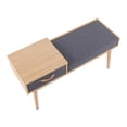 thumbnail image 5 of LumiSource Natural Wood, Grey Fabric Telephone Bench, 5 of 9
