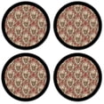 thumbnail image 2 of Silicone Non-Slip Drink Coasters with Removable Printed Absorbent Felt Pad - Set of 4 - Skulls and Roses, 2 of 3