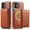Brown, variant on MOHEYO Removable Wallet MagSafe Compatible Leather Case for iPhone 12 | iPhone 12 Pro - Brown