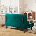 thumbnail image 5 of DECMAY Convertible Chair Bed, Tri-Fold Sofa Bed with Adjustable Backrest & Pillow, Leisure Chaise Lounge Couch with Sturdy Iron Frame for Home & Office, Comfortable Sleeper Chair, 5 of 14