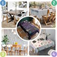 thumbnail image 4 of Psychedelic Halloween Pattern Rectangle Tablecloth 60"x84",Waterproof Polyester Rectangle Table Cloth, Wipeable Spillproof Polyester Tablecloth for Dining, Camping, Indoor and Outdoor, 4 of 5