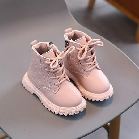 

Girls‘ patent leather glossy Martin boots 2023 autumn and winter New Two-cotton star Delu children Princess boots fleece-lined cotton boots