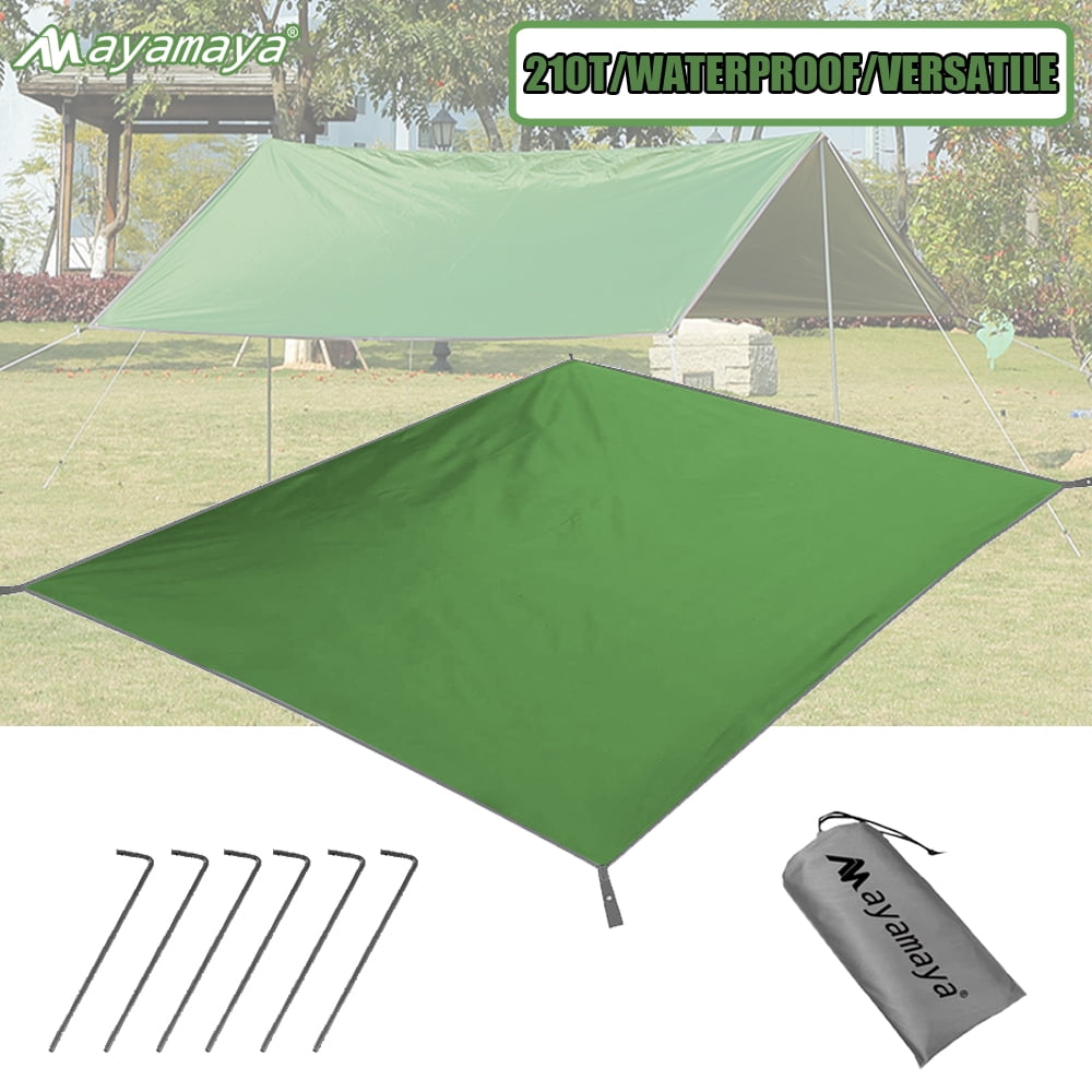 AYAMAYA Outdoor Camping Tarp,Waterproof & Anti UV Tent Tarps with 6