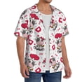 thumbnail image 4 of Vsdgher Caring Cow Print Men's Wrinkle Free Untucked Cuban Shirt Business Casual Button Down Shirts Short Sleeve Shirt, 4 of 7