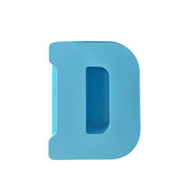 Hornada Molde de silicona azul con letras del alfabeto para repostería,velas,cera,jabón y manualidades con resina (1 pieza) Rkxzt