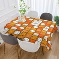 thumbnail image 5 of 60x108 Inch Tablecloth Polyester Square Tablecloth for Home Kitchen Dinner Decor Squares with Smiling Pumpkins, 5 of 9