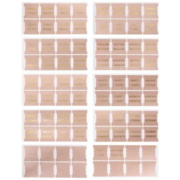 OUNONA Holy Bible Bible Index Tabs Bible Leather Label Miss 3.90X3.70X0.10CM Pink