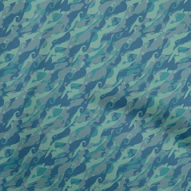 oneOone Viscose Jersey Blue2 Fabric Abstracts Sewing Material Print Fabric By The Yard 60 Inch Wide
