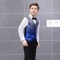 thumbnail image 2 of MEZZALL Kids Boys Sequin Vest Boys formal Suit Vest Set with Bow Tie for Party, 2 of 5