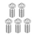 thumbnail image 1 of Boquilla de impresora 3D de 0.4mm, adecuada para cabezal extrusor V6, para filamento de 1.75mm, acero inoxidable, 5 piezas, 1 of 4
