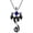 Blue, variant on Gothic Dragon Sword Cross Pendant Necklace for Men & Women - Punk Style Dark Fantasy Jewelry with Red Crystal Accents, Silver-Tone Chain