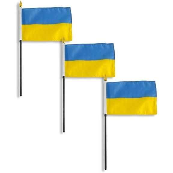 Ukraine flag 4 x 6 inch (3 PK)