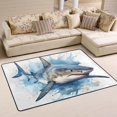 thumbnail image 2 of Area Floor Mats Shark Blue Large Nursery Rugs Non-Slip Living Room Carpets Bedroom Doormat for Dinning Decor 72" x 48", 2 of 7
