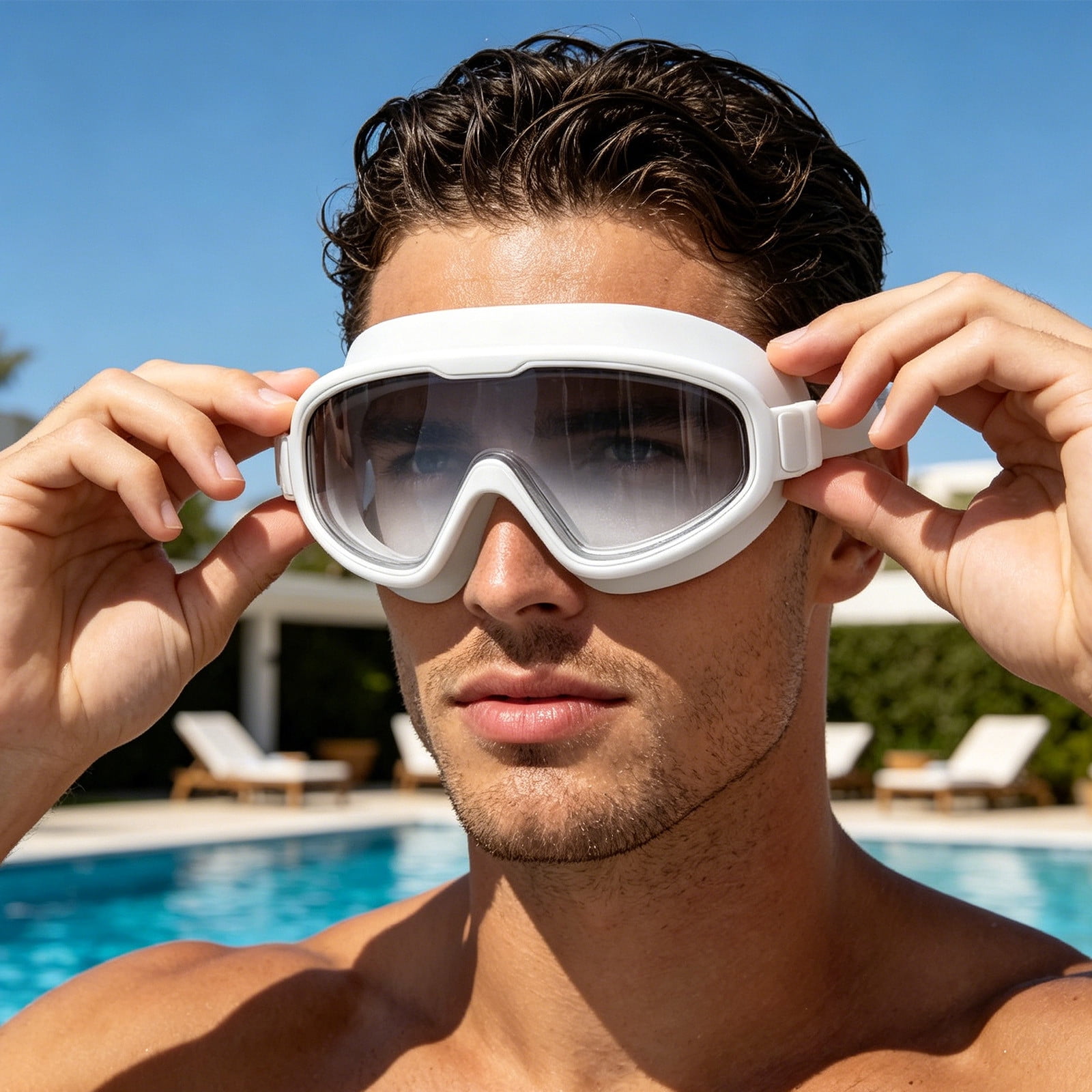 Swimming Goggles for Adults Prescription Lenses - Waterproof UV Protection Swim Goggles for Men Women - Adjustable Strap Frame for Pool Swimming Outdoor Open Water Training