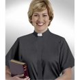 thumbnail image 1 of Murphy Robes 38289 Chemise Cléricale Femme Manches Courtes Tab Col Taille 24 Noir, 1 of 1