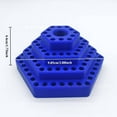 thumbnail image 3 of Basiess Hexagonal Stackable Tool Bit Holder, Hole Drill Bit Organizer, Plastic Storage Rack for Screwdriver & Drill Bits, Workshop Tool Organizer (1Pcs) Blue, 3 of 3
