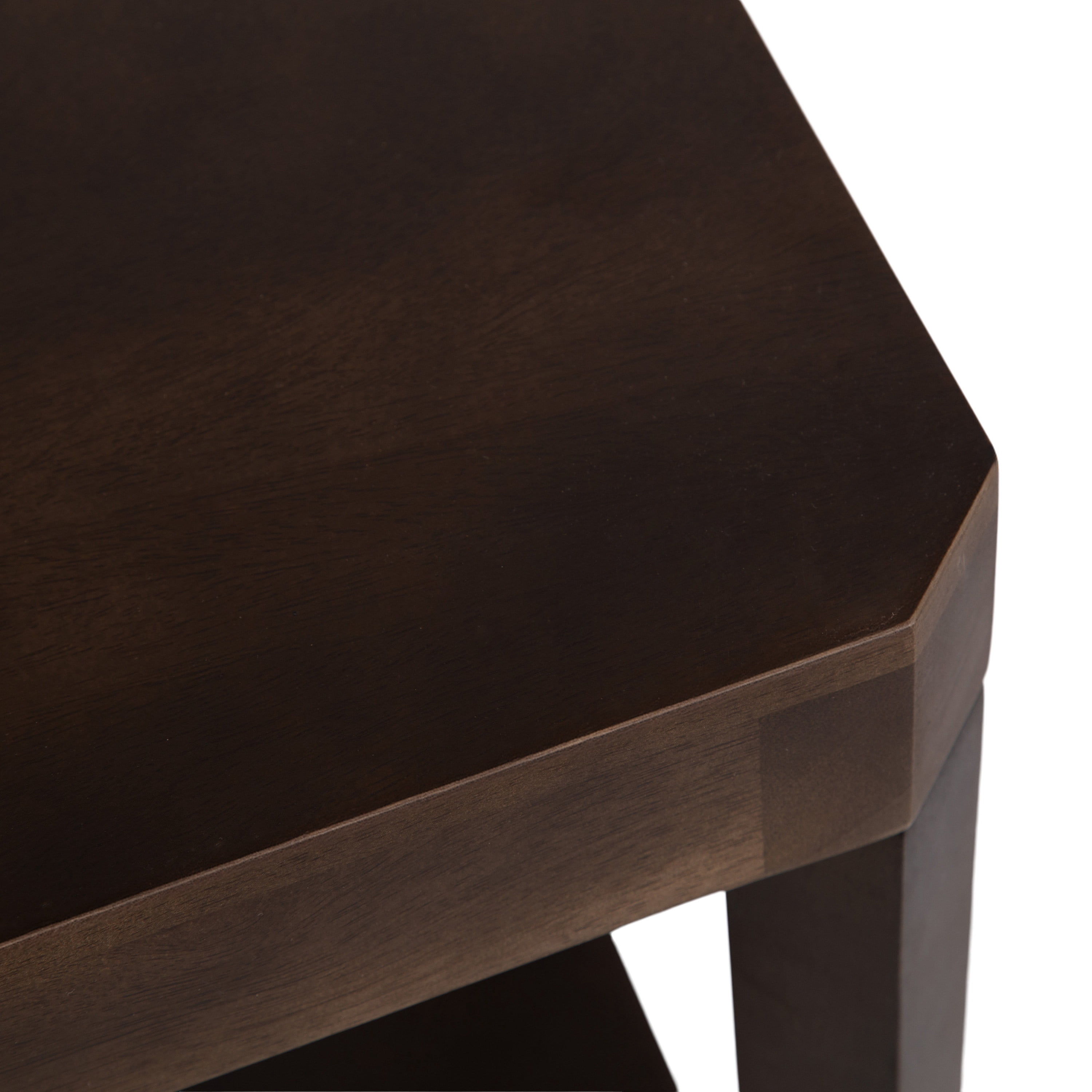 Kate and Laurel Talcott Modern Rectangle Wood Side Table, 22 x 14 x 26, Dark Brown, Transitional Decorative Two-Tier End Table for Use as a Bedroom Nightstand or Living Room Accent