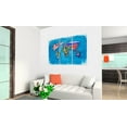 thumbnail image 2 of Tiptophomedecor Stretched Canvas World Map Art - Flags Of The World 3 Piece - Stretched & Framed Ready To Hang Art, 2 of 3