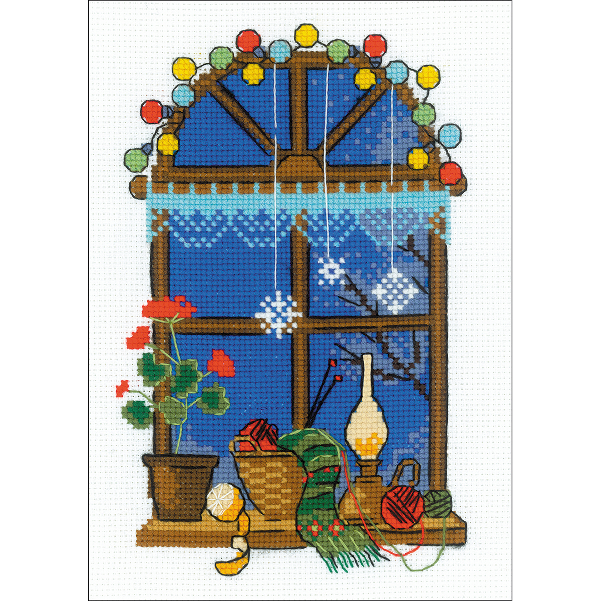 RIOLIS Counted Cross Stitch Kit 6"X8.25"-Winter Window (14 ...