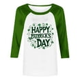 thumbnail image 4 of Ohufall 3/4 Sleeve Shirts for Women St Patricks Day Shirt Crewneck T-shirts 2026 Trendy Plus Size Raglan Tops, S-5XL, 4 of 4
