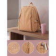 thumbnail image 4 of Deago Nylon Backpack for Women & Men Casual Lightweight Daypack Basic Backpack for High School College Students Travel Laptop Bag, Khaki, 4 of 9