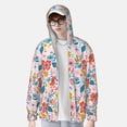 thumbnail image 4 of Kll Floral Ditsy Print Men'S Women’s Upf 50+ Sun Protection Outdoor Hoodie Jacket Long Sleeve Fishing Hiking Performance Shirt- Medium, 4 of 8