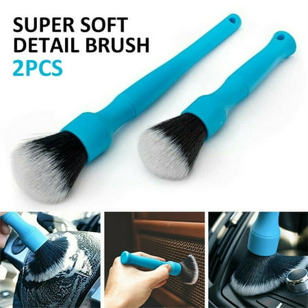 

LIKEM 2pcs Soft Detailing Brush Detail Factory Set Interior & Exterior Car Dust Cleaner