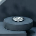 thumbnail image 6 of Rosec Jewels Lab Created Diamond 3 Stone Anniversary Ring (EF-VS Quality) - Ready to Gift, 925 Sterling Silver, US 4.00, 6 of 9