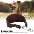 thumbnail image 3 of Pet Collar Durable Portable Widen Pet Collar For Small Dog Greyhound Whippet With Rivet Fixing Brown, 3 of 8