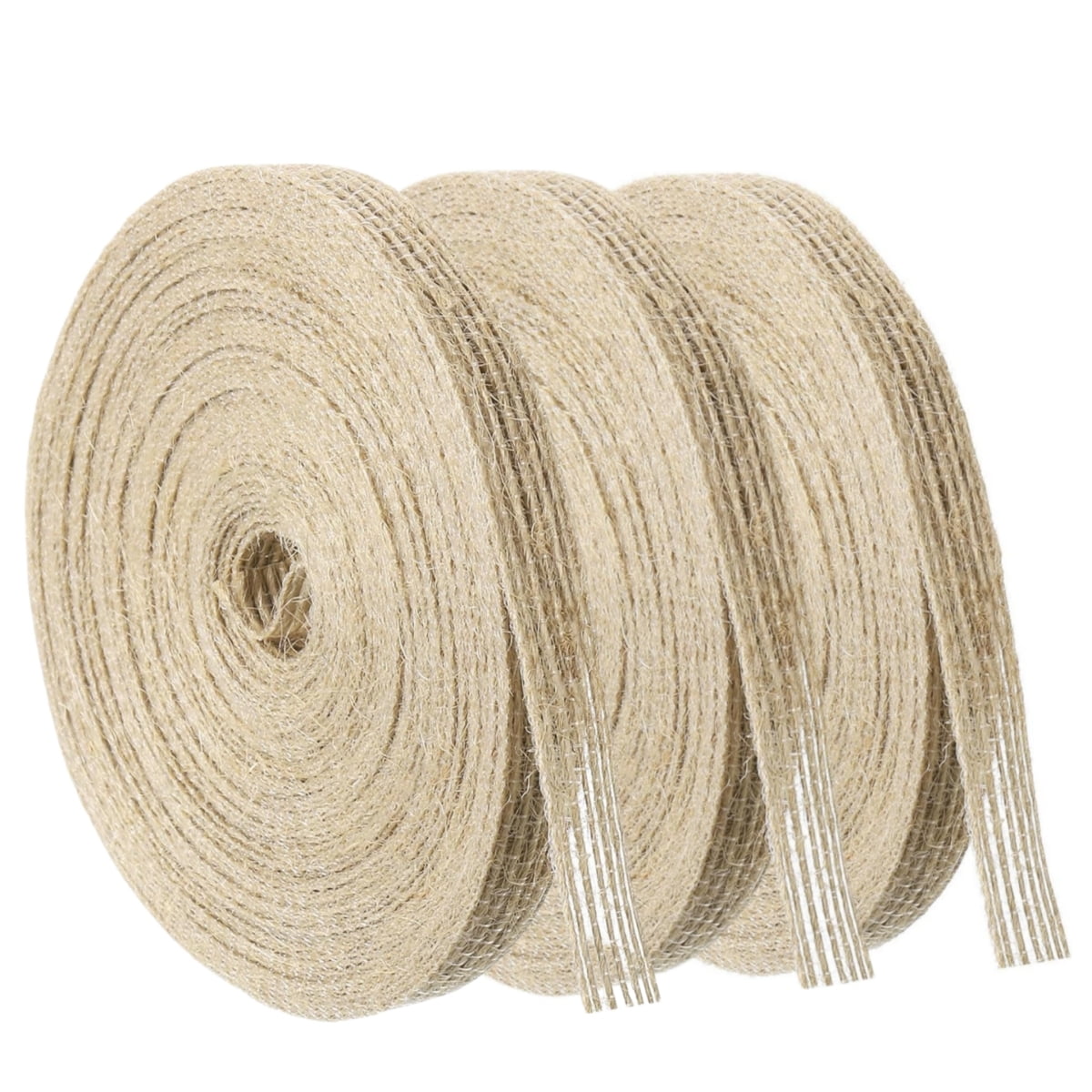3 Rolls 32.8 Yard Natural Burlap Ribbons 0.59 inch Rustic Jute Ribbon 10 M Each Tan Ribbon Thin Twine Ribbon Ribbon for Crafts Christmas Bow Gift Wrapping Weddings