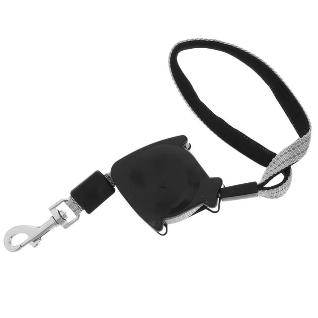 Correa retráctil automática para perros, cachorros y gatos, talla L (negra)